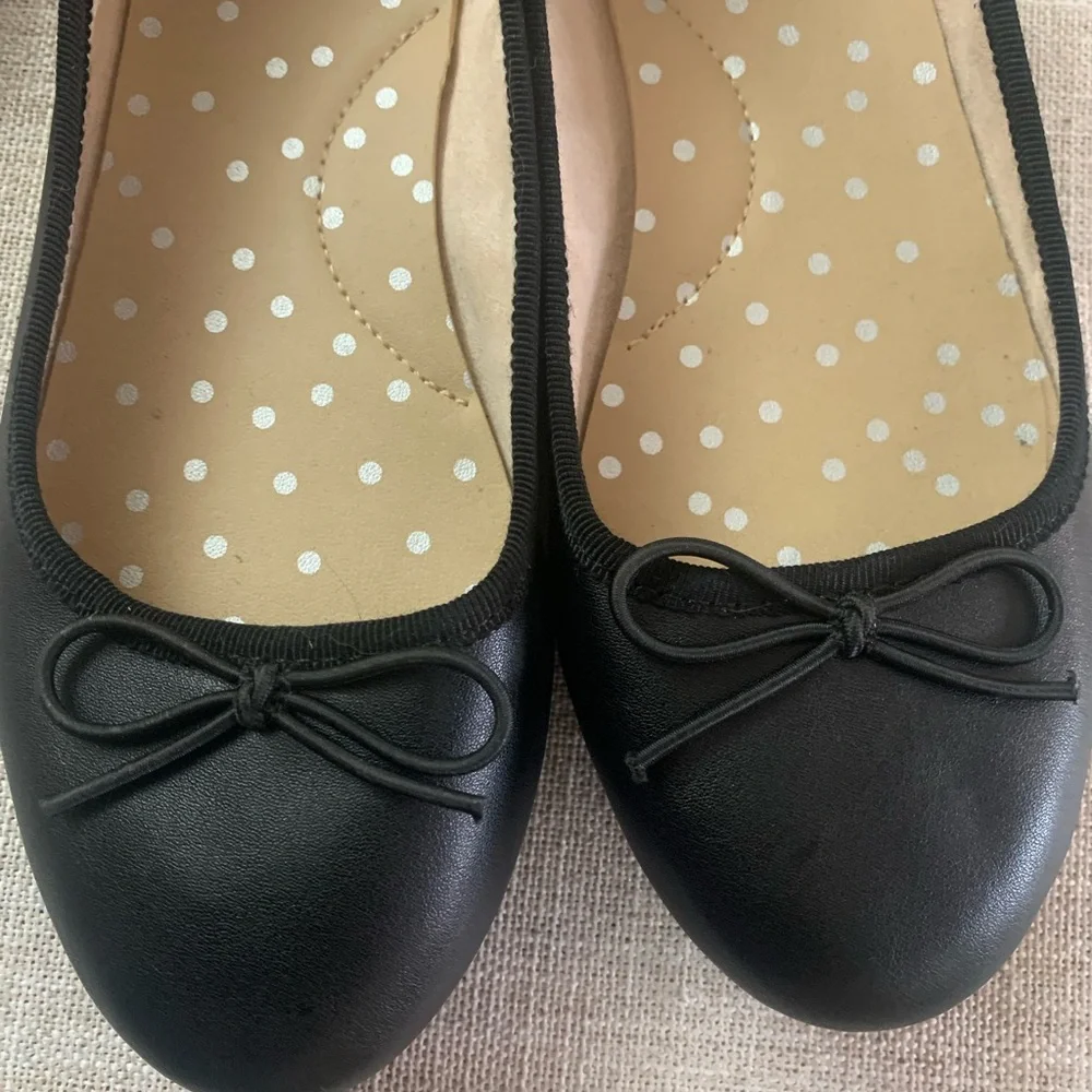 Lot of 2 Cat & Jack Black Girls' Flats Set with Studded Mary Jane & Bow Ballet